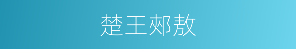 楚王郟敖的同義詞