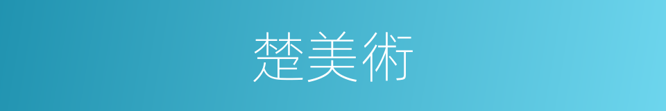 楚美術的同義詞