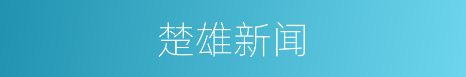 楚雄新闻的同义词