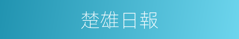 楚雄日報的同義詞