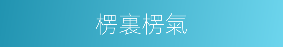楞裏楞氣的意思
