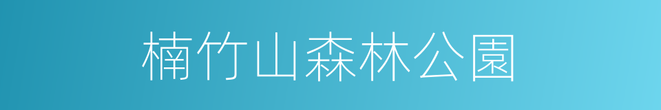 楠竹山森林公園的同義詞