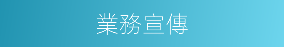 業務宣傳的同義詞