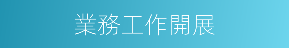 業務工作開展的同義詞