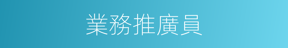 業務推廣員的同義詞