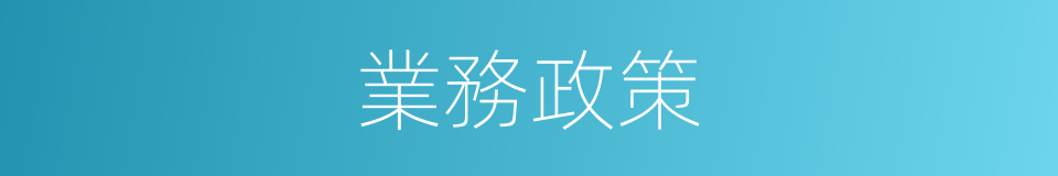 業務政策的同義詞