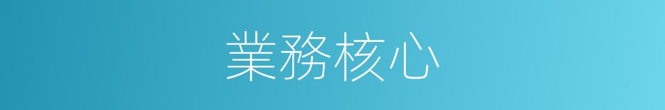 業務核心的同義詞