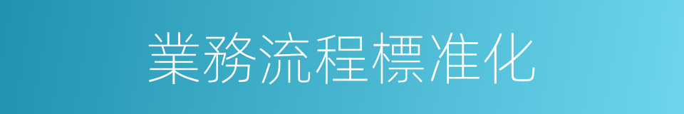 業務流程標准化的同義詞