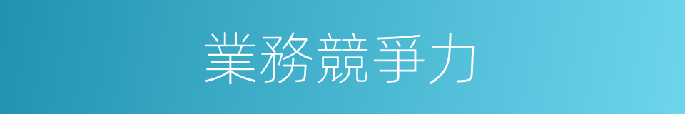 業務競爭力的同義詞