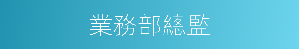 業務部總監的同義詞