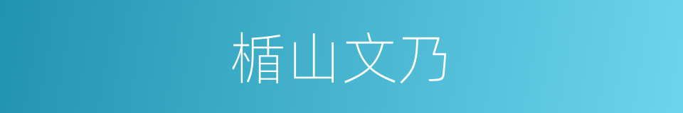楯山文乃的同义词