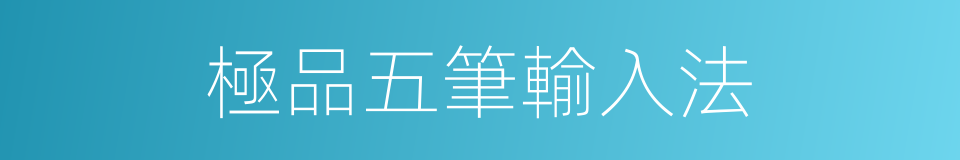 極品五筆輸入法的同義詞