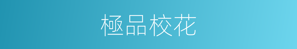 極品校花的同義詞