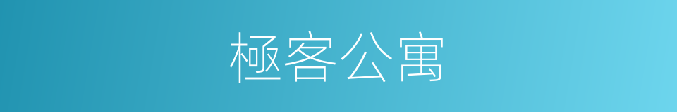 極客公寓的同義詞