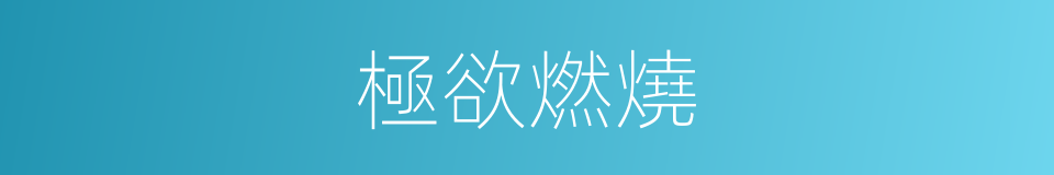 極欲燃燒的同義詞