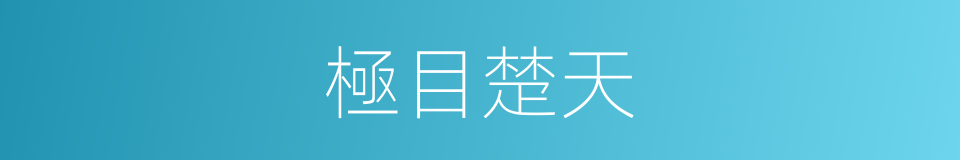 極目楚天的同義詞