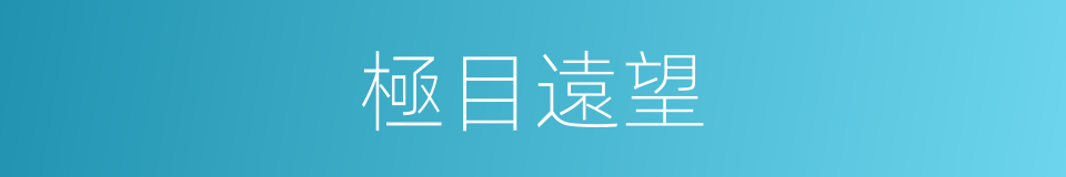 極目遠望的意思