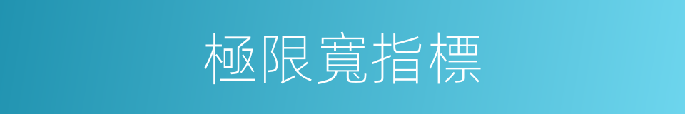極限寬指標的同義詞