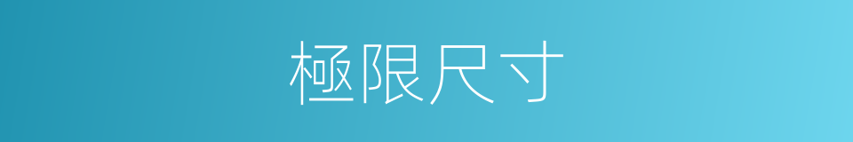 極限尺寸的同義詞