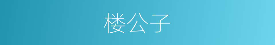 楼公子的同义词