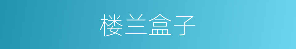 楼兰盒子的同义词