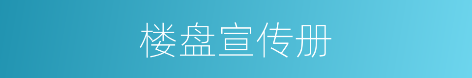 楼盘宣传册的同义词