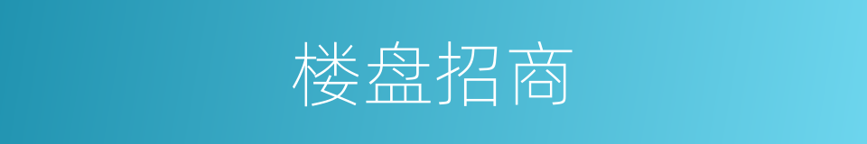 楼盘招商的同义词