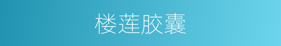 楼莲胶囊的同义词