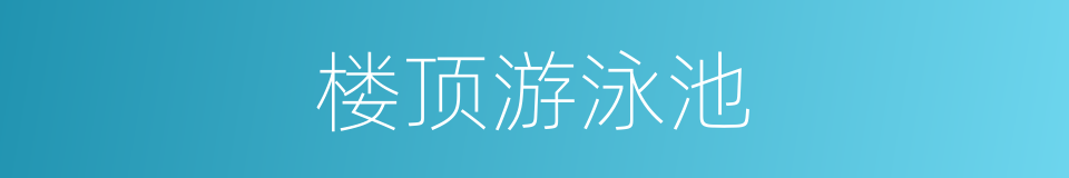 楼顶游泳池的同义词