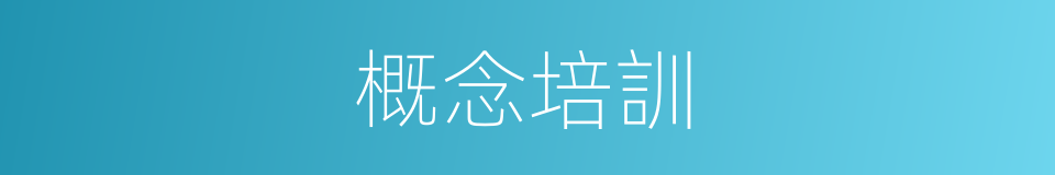 概念培訓的同義詞