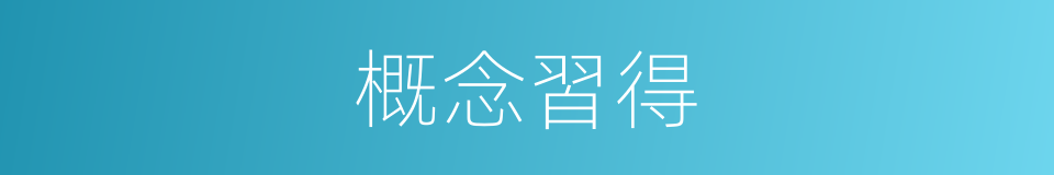 概念習得的同義詞