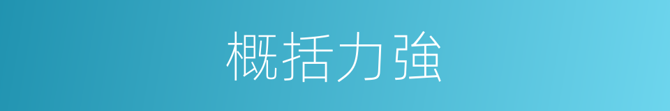 概括力強的同義詞