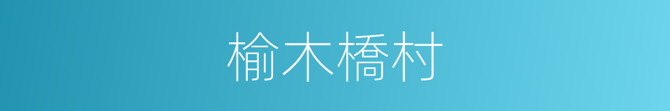 榆木橋村的同義詞