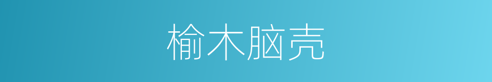 榆木脑壳的意思