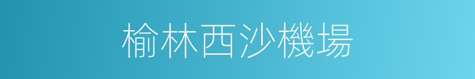 榆林西沙機場的同義詞