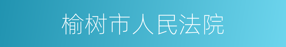 榆树市人民法院的同义词