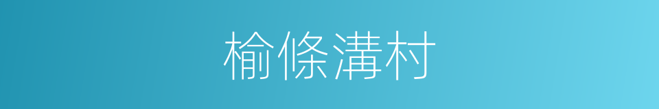 榆條溝村的同義詞