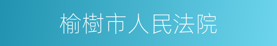 榆樹市人民法院的同義詞