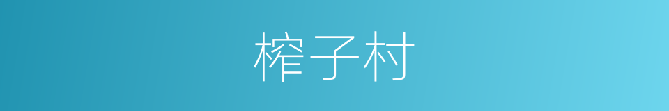 榨子村的同义词