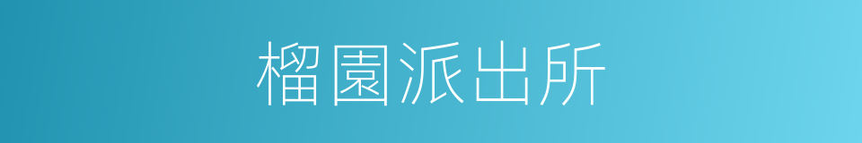 榴園派出所的同義詞