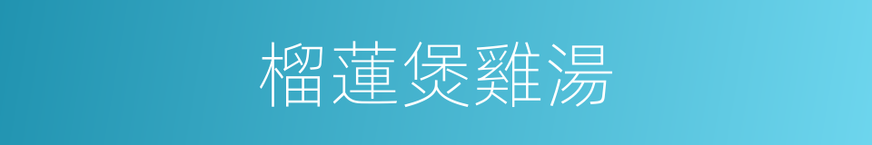 榴蓮煲雞湯的同義詞