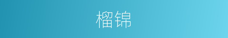 榴锦的意思