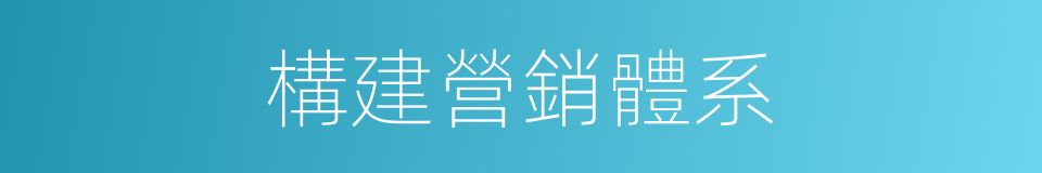 構建營銷體系的同義詞