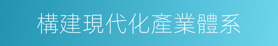 構建現代化產業體系的同義詞