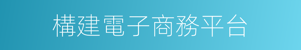 構建電子商務平台的同義詞