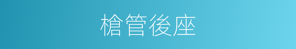 槍管後座的同義詞