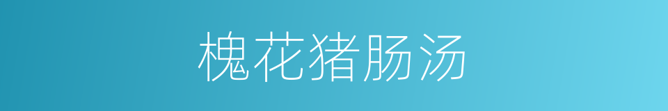 槐花猪肠汤的同义词