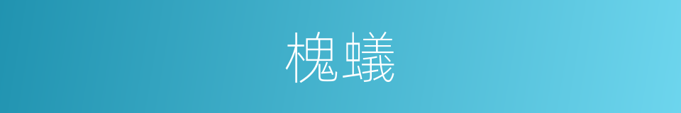 槐蟻的意思