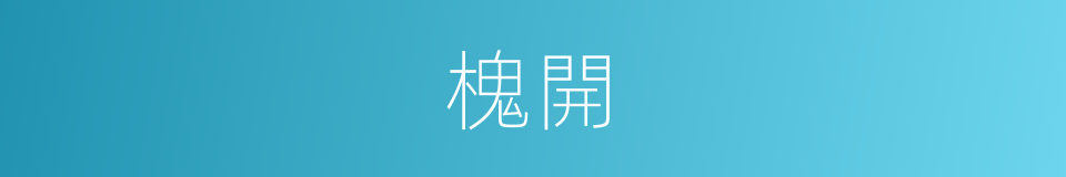 槐開的同義詞