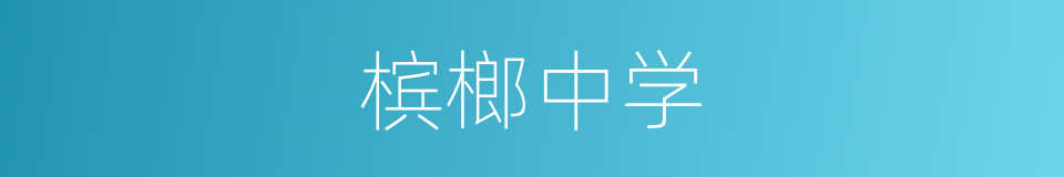 槟榔中学的同义词